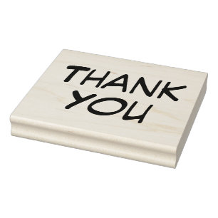 Large Thank You Rubber Stamp