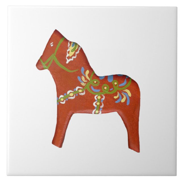Large Tile with Dala Horse (Front)