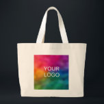 Large Tote Bag Company Logo Here Trendy Template<br><div class="desc">Add Your Business Company Logo Here Elegant Modern Template Shopping Large Tote Bag.</div>