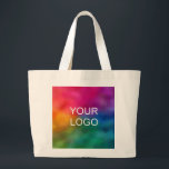 Large Tote Bags Company Logo Here Trendy Template<br><div class="desc">Add Your Business Company Logo Here Elegant Modern Template Shopping Large Tote Bag.</div>