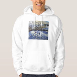 Large tree and tobogganers Youlgreave Hoodie