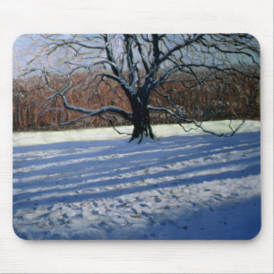 Large Tree Snow Calke Abbey Mouse Pad