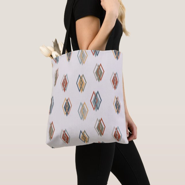 Large Triple Diamonds  Tote Bag (Close Up)