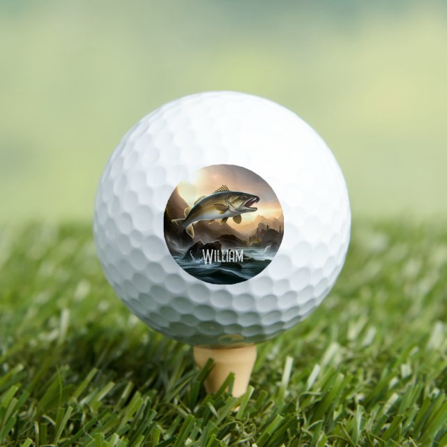 Large Trout in Rapids Golf Balls (Insitu Tee)