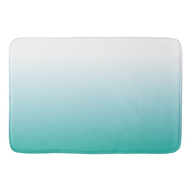 LARGE TURQUOISE OMBRE AQUA BATH MAT (Front)
