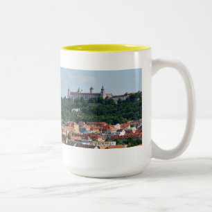 Large two-colored cup yellow Wuerzburg Marienberg