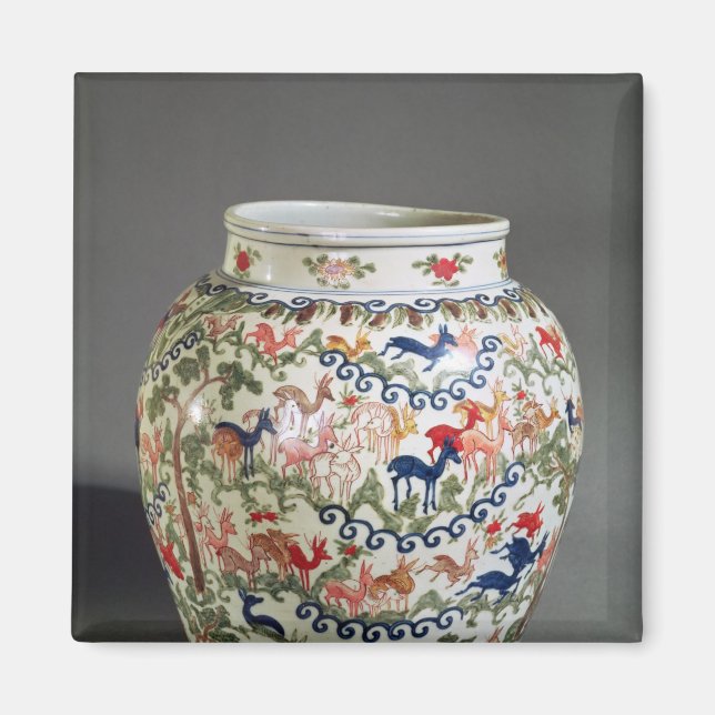 Large vase decorated with five colours magnet (Front)