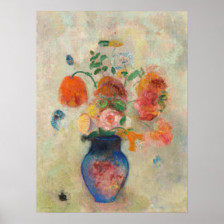 Large Vase with Flowers by Odilon Redon Poster