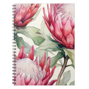 Large Vibrant Cerise South African Protea Case Notebook