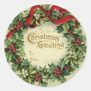 Large Victorian Christmas Name Tags for Gifts