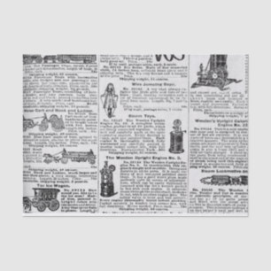 Large Vintage Catalogue Page Tissue Paper