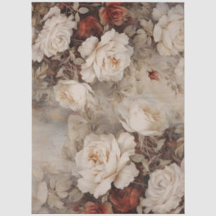 Large Vintage Inspired Victorian Era Roses Tissue Paper