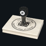 Large Vintage Logo Return Address Rubber Stamp<br><div class="desc">Personalise this Vintage Round Custom Logo and Text Business rubber stamp with your custom business logo, perfect for rustic jar labels, return address, small business stationery, crafts, etsy shop supplies, homemade wrapping paper, delicious office gifts, scrapbooking. Create your unique stamp with this vintage distressed round design, upload your own logo,...</div>