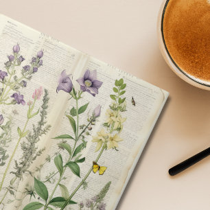 Large Vintage Watercolor Natural Wildflower Ceramic Tile