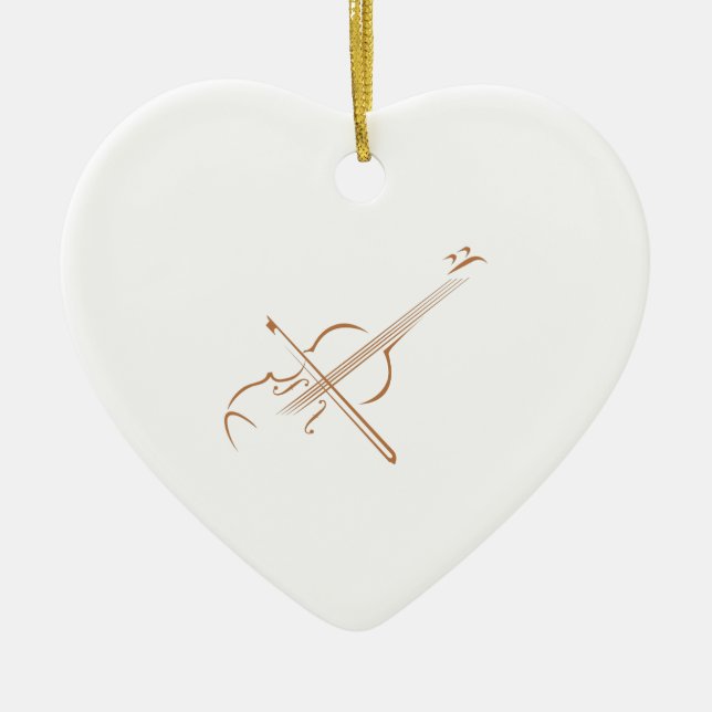 LARGE VIOLIN CERAMIC ORNAMENT (Front)
