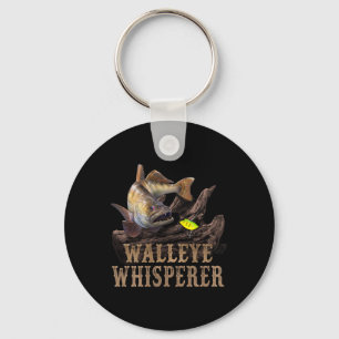 Large Walleye With Fishing Lure Drawing Walleye Wh Key Ring