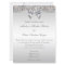 Large Wedding Faux Silver Sequins Bow Invitations
