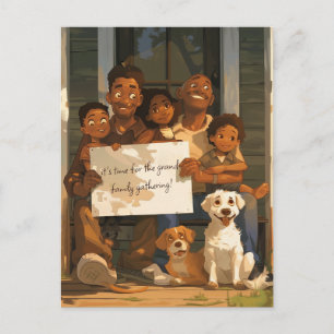 Large Welcoming Family Postcard
