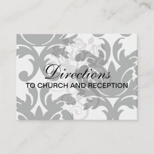 large white and black bold damask enclosure card