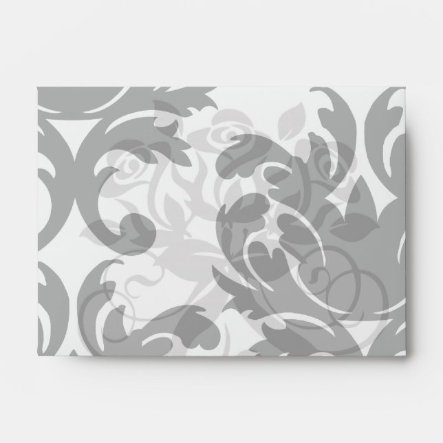 large white and black bold damask envelope (Front)