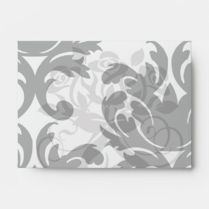 large white and black bold damask envelope
