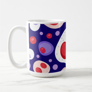 Large White Blood Cell Pattern Coffee Mug
