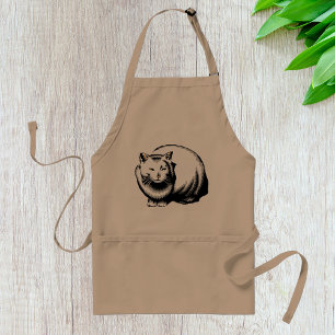 Large White Cat Apron