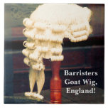 Large white ceramic tile Barristers/ Law Goat Wig<br><div class="desc">This is a Large, white ceramic tile. It can be used as a trivet. One needs some form of cork for the back! Framed and hung! Placed on a stand for viewing! I put one of my unique photos on this tile! It's a British Barristers Goat Wig!! I saw this...</div>