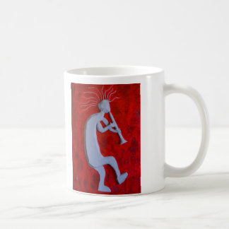Large White Kokopelli Coffee Mug