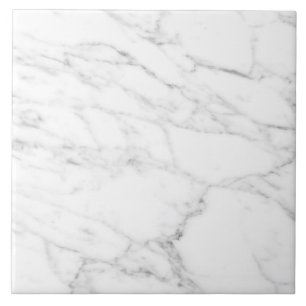 Large white marble tile with grey marbeling lines