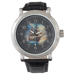 Large Wooden Sailing Ship eWatch Watch