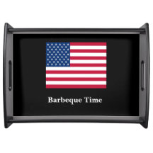 Large Wooden Serving Tray for Barbeque