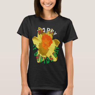 Large Yellow Daffodil Wales National Day T-Shirt