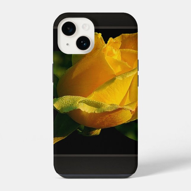 Large Yellow Rose iPhone Case (Back)