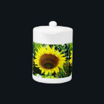 Large yellow Sunflower<br><div class="desc">Sunflower field. Photo taken by artist Sandy Closs. Fall and autumn background of a sunny field of yellow and gold sunflowers. Personalise with your own text. Autumn,  sunflower, summer, yellow,  gold,  fall,  nature flower flowers garden country</div>