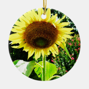 Large yellow Sunflower Ceramic Ornament