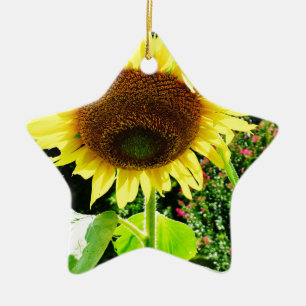 Large yellow Sunflower Ceramic Ornament
