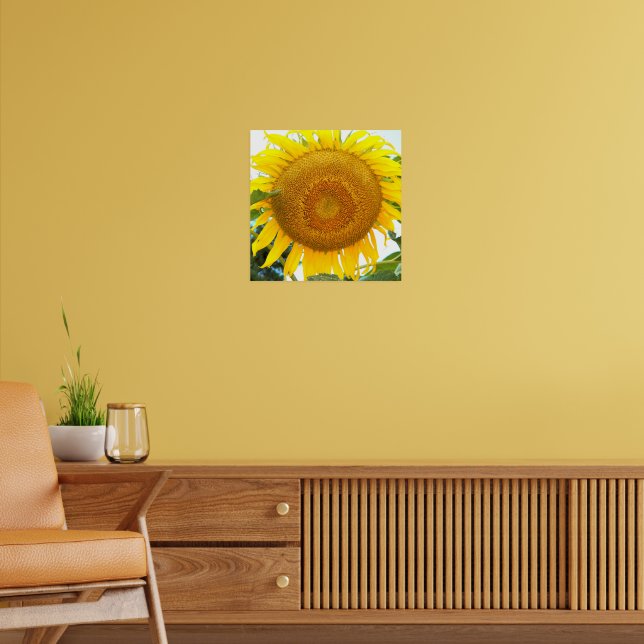 Large Yellow Sunflower Floral Poster (Living Room 2)
