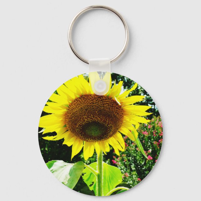 Large yellow Sunflower Key Ring (Front)