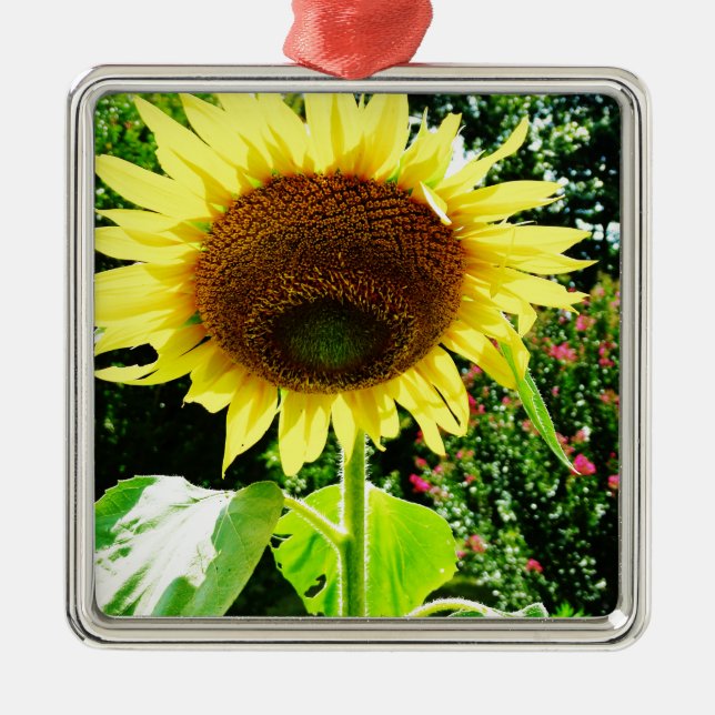 Large yellow Sunflower Metal Ornament (Front)