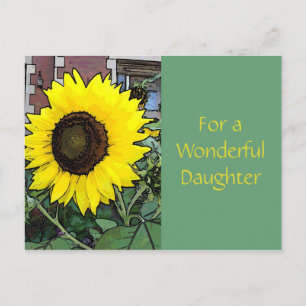 Large Yellow Sunflower Postcard