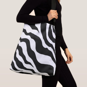Large Zebra Print Tote Bag