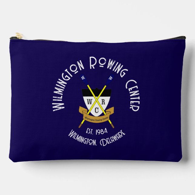 Large Zip Pouch Blue (Front)