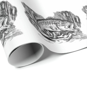 Largemouse bass wrapping paper