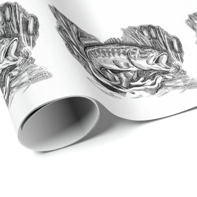 Largemouse bass wrapping paper (Roll Corner)
