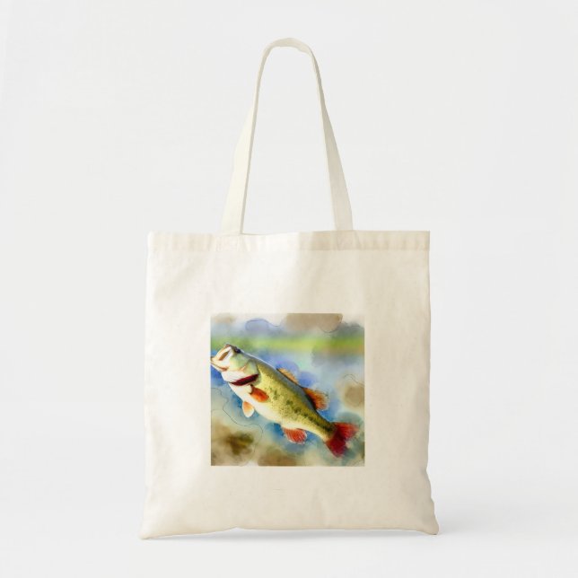Largemouth Bass 200824AREF147 - Watercolor Tote Bag (Front)