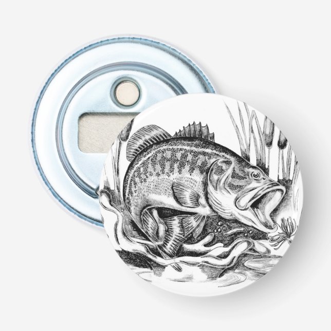 Largemouth Bass Bottle Opener (Front)