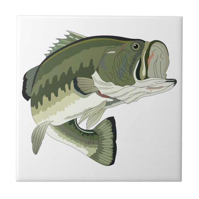 LARGEMOUTH BASS CERAMIC TILE (Front)
