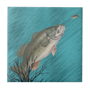 LARGEMOUTH BASS CERAMIC TILE