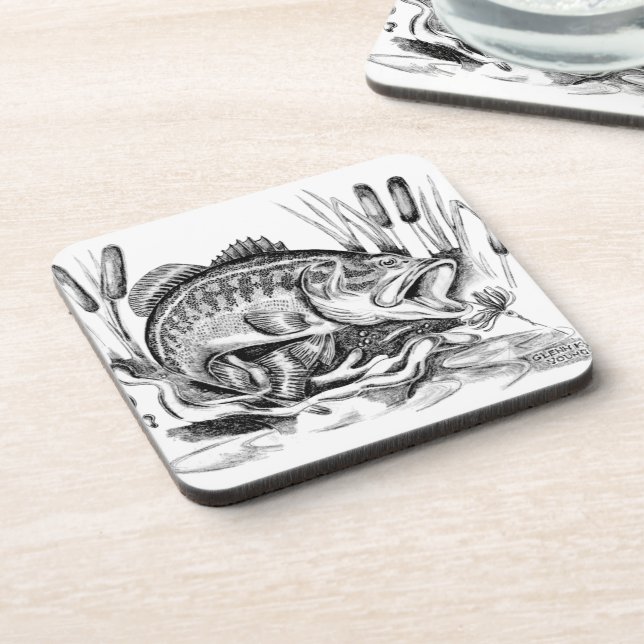 Largemouth bass coaster (Left Side)